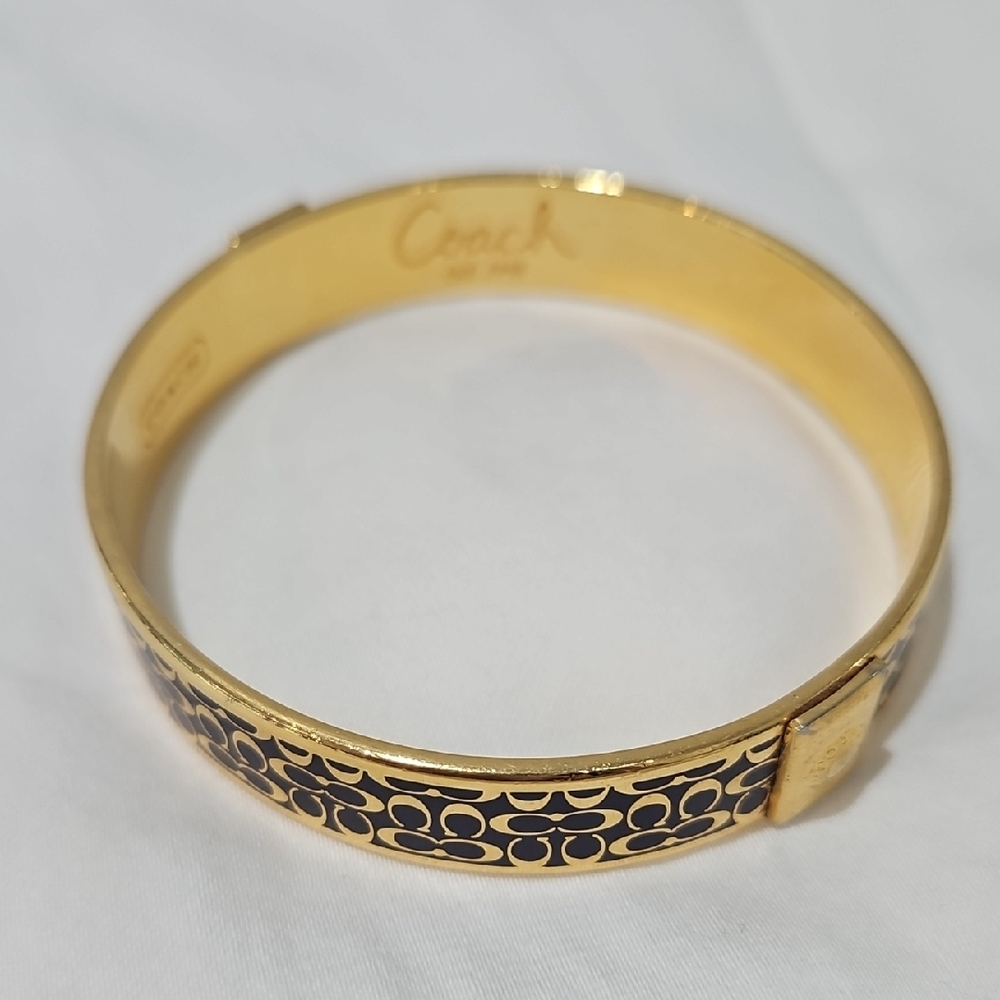 Coach Purple and Gold Signature Bangle